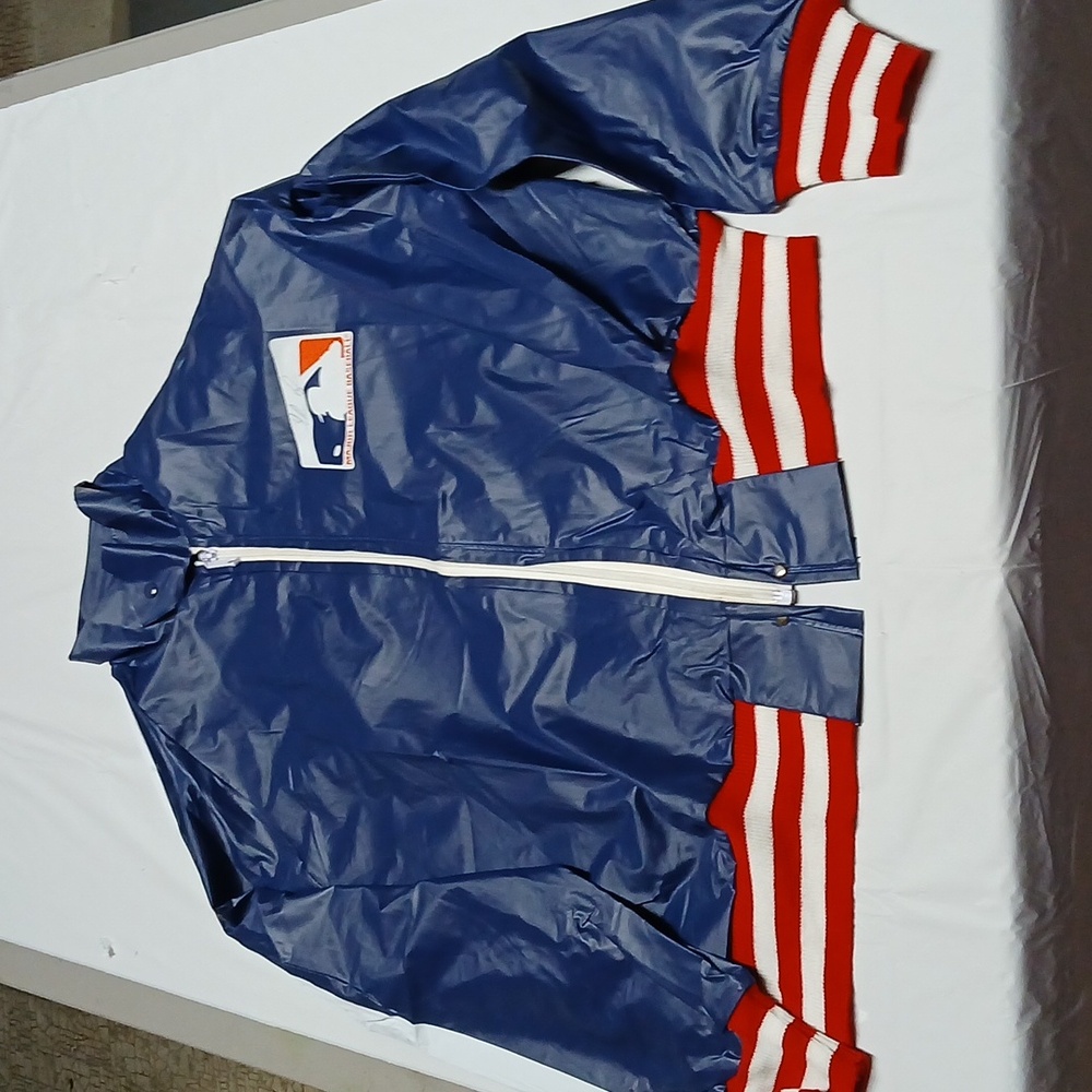 MLB Nolan Ryan Official Vintage Windbreaker Jacket Red White Blue Size Men's S